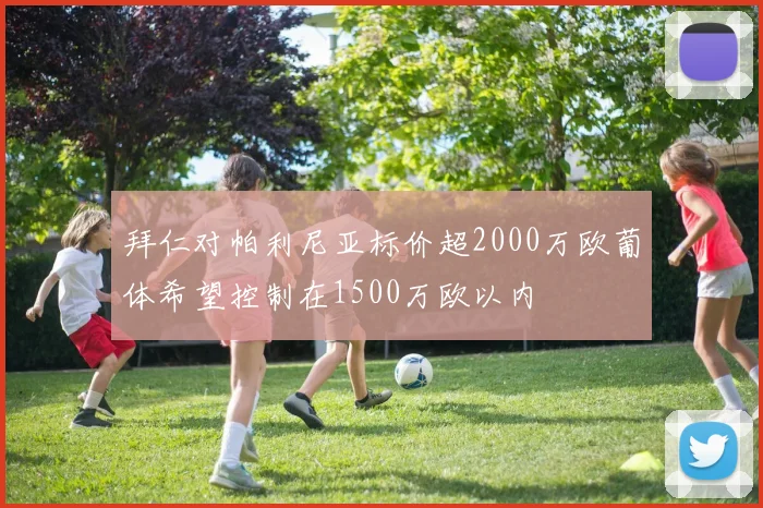 拜仁对帕利尼亚标价超2000万欧葡体希望控制在1500万欧以内