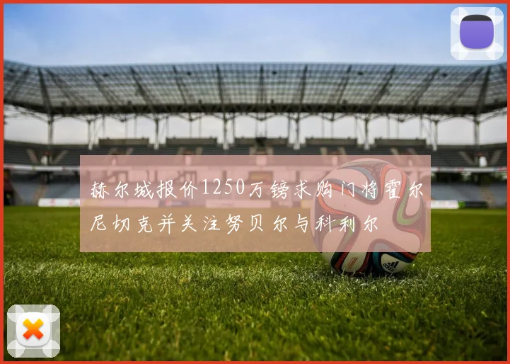 赫尔城报价1250万镑求购门将霍尔尼切克并关注努贝尔与科利尔